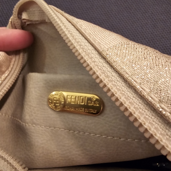 Fendi vintage pequin canvas chain shoulder bag - Picture 5 of 13